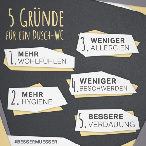 5 Gründe für ein Dusch-WC